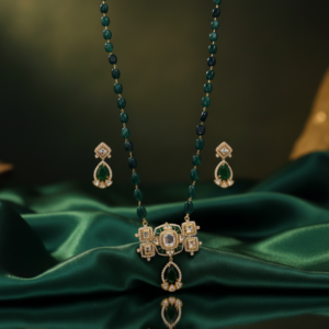 The Aarna Peach Blossom Mala Set