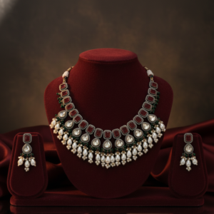 The Neel-Kamal Meenakari Choker Set