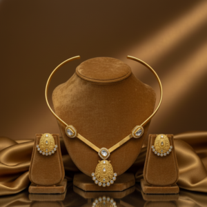 The Advika Ruby & Emerald Guttapusalu Choker Set