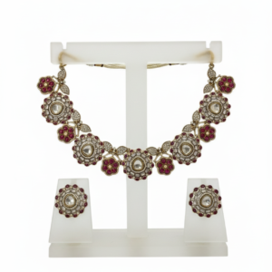 The Emerald Bloom Meenakari Choker Set