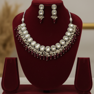 The Vaani Polki & Pearl Choker Set