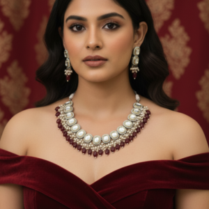 The Vaani Polki & Pearl Choker Set