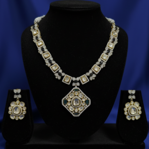 Midnight Sapphire & Polki Diamond Statement Set
