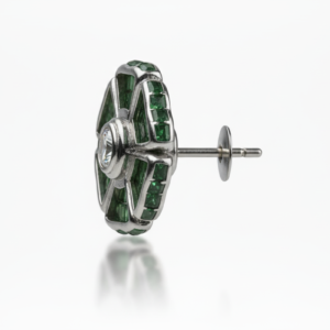 Emerald Butterfly Mosaic Statement Studs