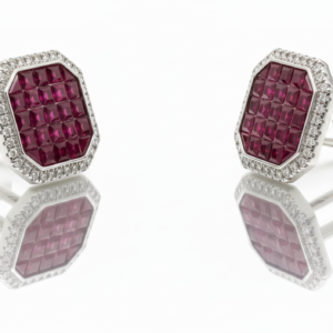 Sapphire Butterfly Mosaic Statement Studs