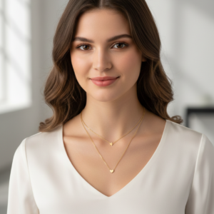 Midnight Onyx Minimalist Cross Necklace