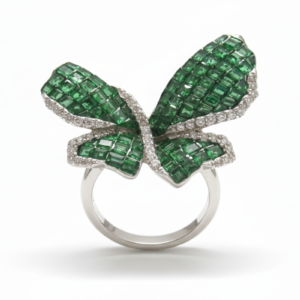 Emerald Monarch Statement Ring