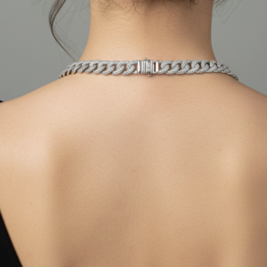 Titan Polished Silver Curb Chain Necklace