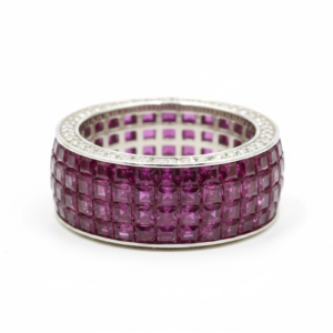 The Rosé Radiance Mosaic Eternity Band