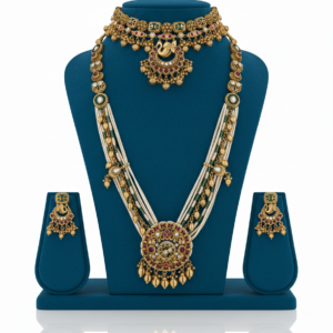 Antique Gold & Pearl Layered Bridal Set