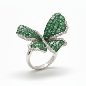 Emerald Monarch Statement Ring