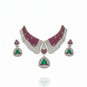 Ruby & Emerald Statement Choker Set