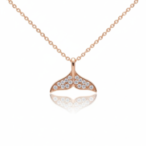 Marina Pavé Whale Tail Pendant