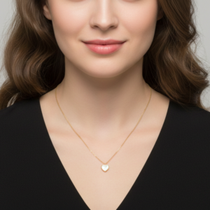 Aura Mother-of-Pearl Heart Necklace