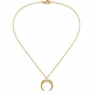Luna Gold Crescent Horn Pendant Necklace