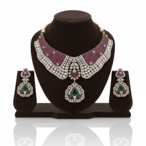 Ruby & Emerald Statement Choker Set