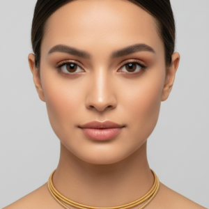 Double-Layer Snake Chain Crescent Choker