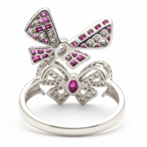 The Ruby & Diamond Dual-Bow Toi et Moi Ring