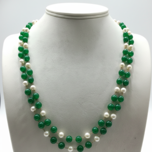 Emerald Muse Double-Strand Layered Necklace