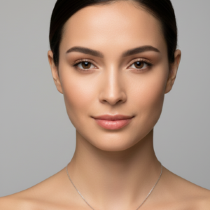 Silver-Tone Emerald-Cut Geometric Halo Pendant Necklace