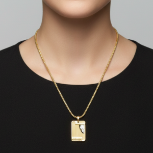 Iconic Ribbed Architect Dog Tag Necklace