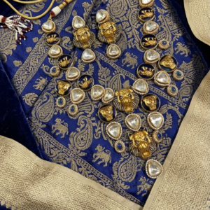 Antique Gold & Polki Lion Statement Set