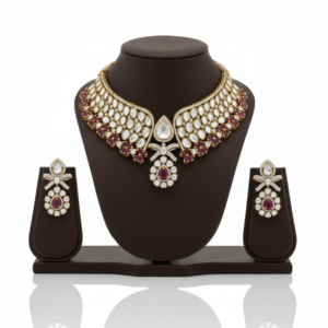 Kundan Choker & Drop Earring Set