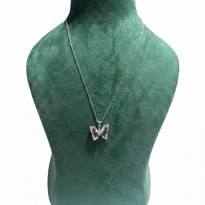 Ethereal Violet Butterfly Crystal Necklace