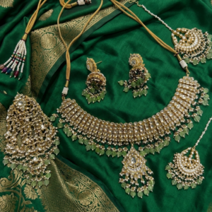 Royal Mint Heritage Kundan Bridal Set with Jhumkas, Maang Tikka & Passa
