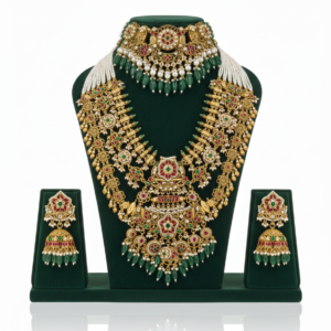 Antique Gold & Emerald Guttapusalu Set