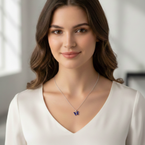 Azure Cascade Multi-Strand Beaded Necklace