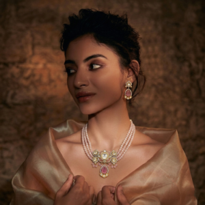 Multi-Strand Pearl & Royal Blue Choker Set