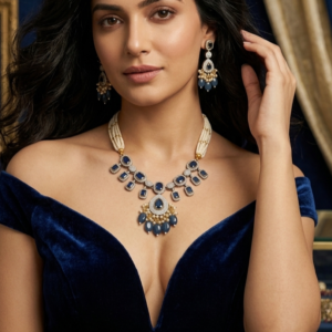 The Midnight Pearl: Sapphire Blue & Multi-Strand Seed Pearl