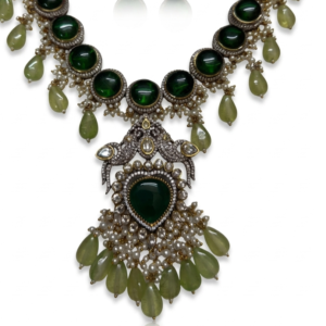 Emerald-Tone & Polki Statement Set