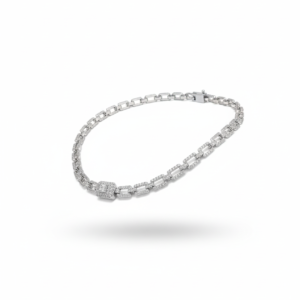 Vogue Pavé Paperclip Statement Necklace