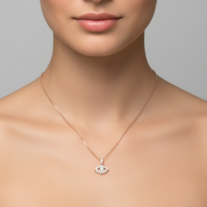 Evil Eye Diamond Pendant Necklace