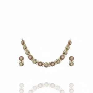 Vintage Meenakari Circular Polki Choker Set