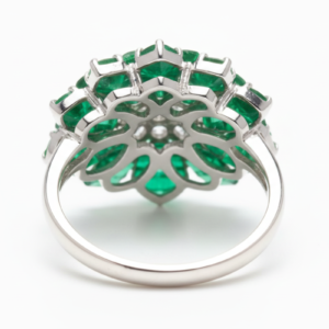 The Emerald Bloom Mosaic Ring