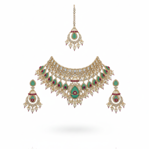 Kundan & Emerald Bridal Choker Set