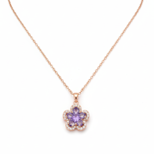 Iris Radiant Bloom Pendant Necklace