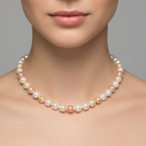 Aura Tri-Tone Lustrous Pearl Necklace
