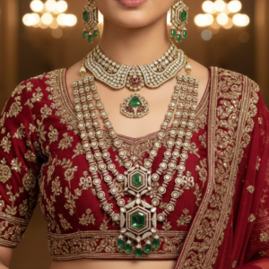 Imperial Ruby & Emerald Grand Bridal Ensemble