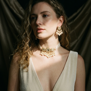 Exquisite Kundan-Style Pearl Choker Set