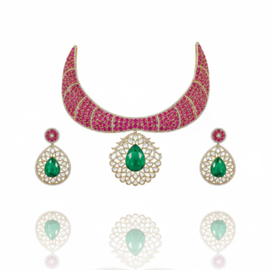 Regal Emerald & Ruby Heritage Jewelry Set