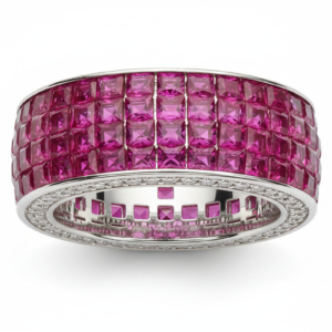 The Rosé Radiance Mosaic Eternity Band