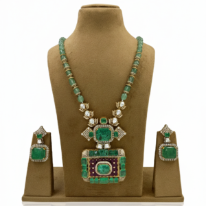 Grand Heritage Emerald & Ruby Mosaic Pendant Set