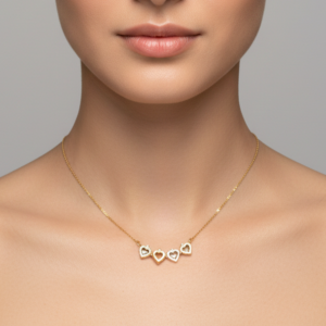 Amora Quad-Heart Radiant Necklace