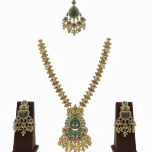 Antique Gold Bridal Choker & Long Haar Set