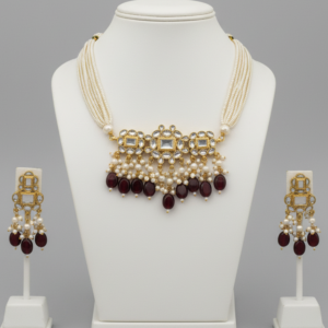 Kunda-Style Royal Blue Choker Set