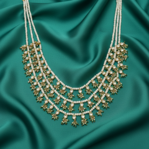The Verdant Heirloom: Emerald & Polki-Style Statement Suite